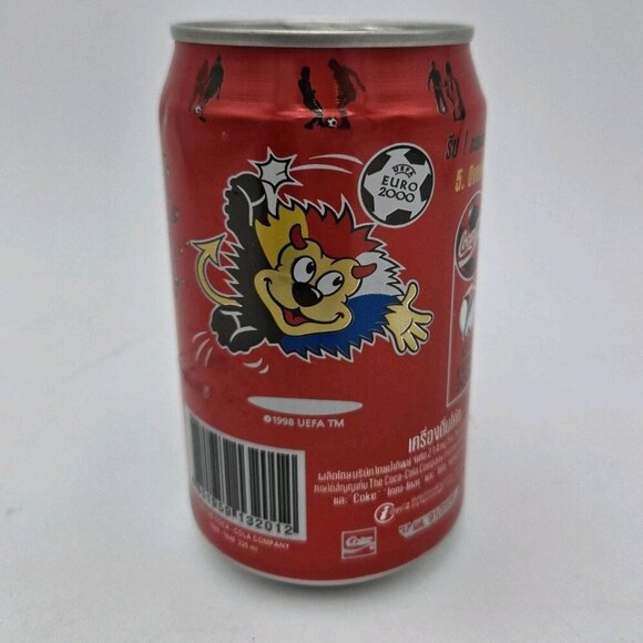 Rare Sealed 2000 Coca Cola 325 Limited Edition Can 5 Overhead Thailand Soccer - Picture 1 of 7